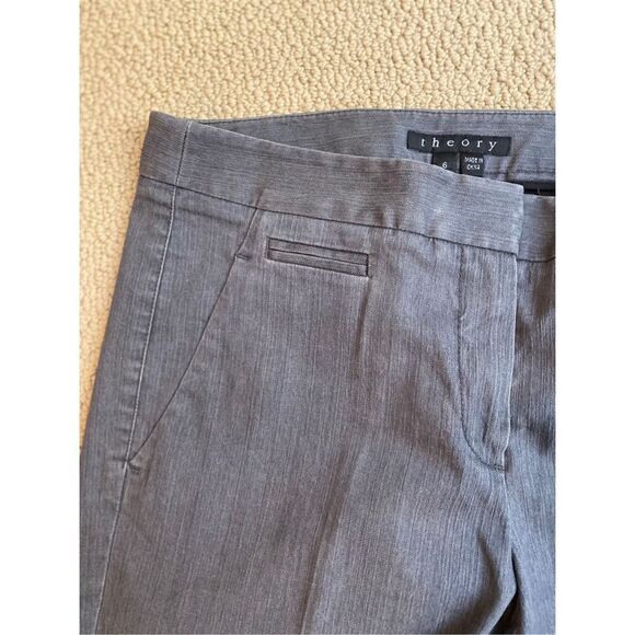 THEORY "Marcus D" Tailored Charcoal Pants Career Bootcut Low Rise Workwear size - Picture 2 of 7